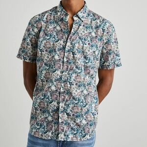 Rails Monaco Watercolor Floral Casual Button Down Shirt Size XL